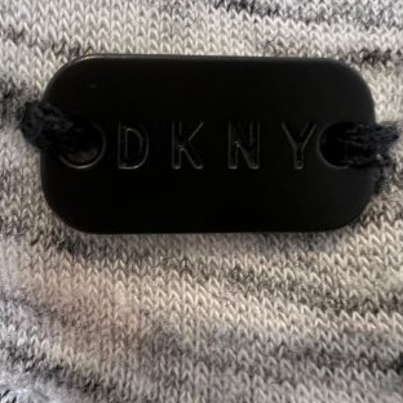 DKNY Womens Cowl Neck Sweater Long Sleeve Drawstring Size S Heather Gray - Picture 5 of 5